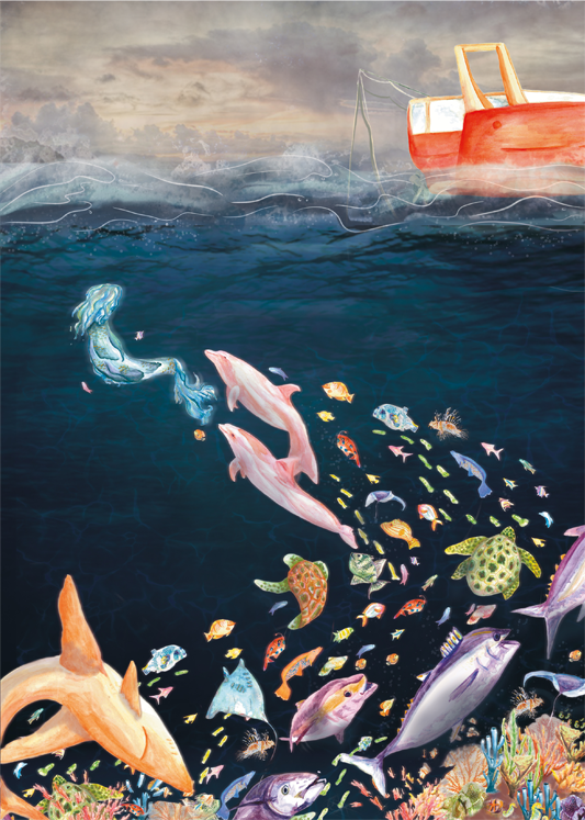 Bajo el Mar illustration - Posteluz AR